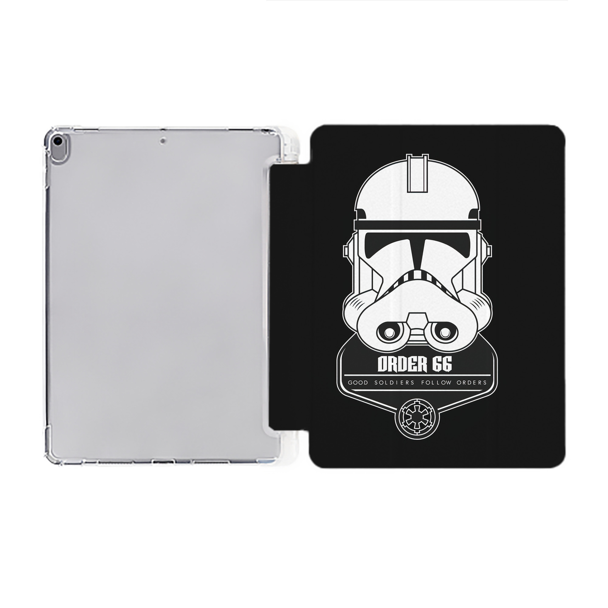 （画像用） スター・ウォーズ Star Wars IPad ケース ペン収納付き 三つ折りスタンド PUレザー×シリコン 対応機種9.5/10.5/10.9インチ